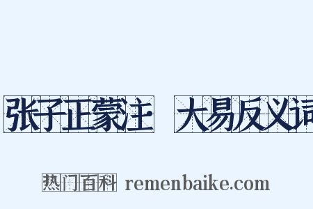 张子正蒙注·大易反义词是什么意思的图片